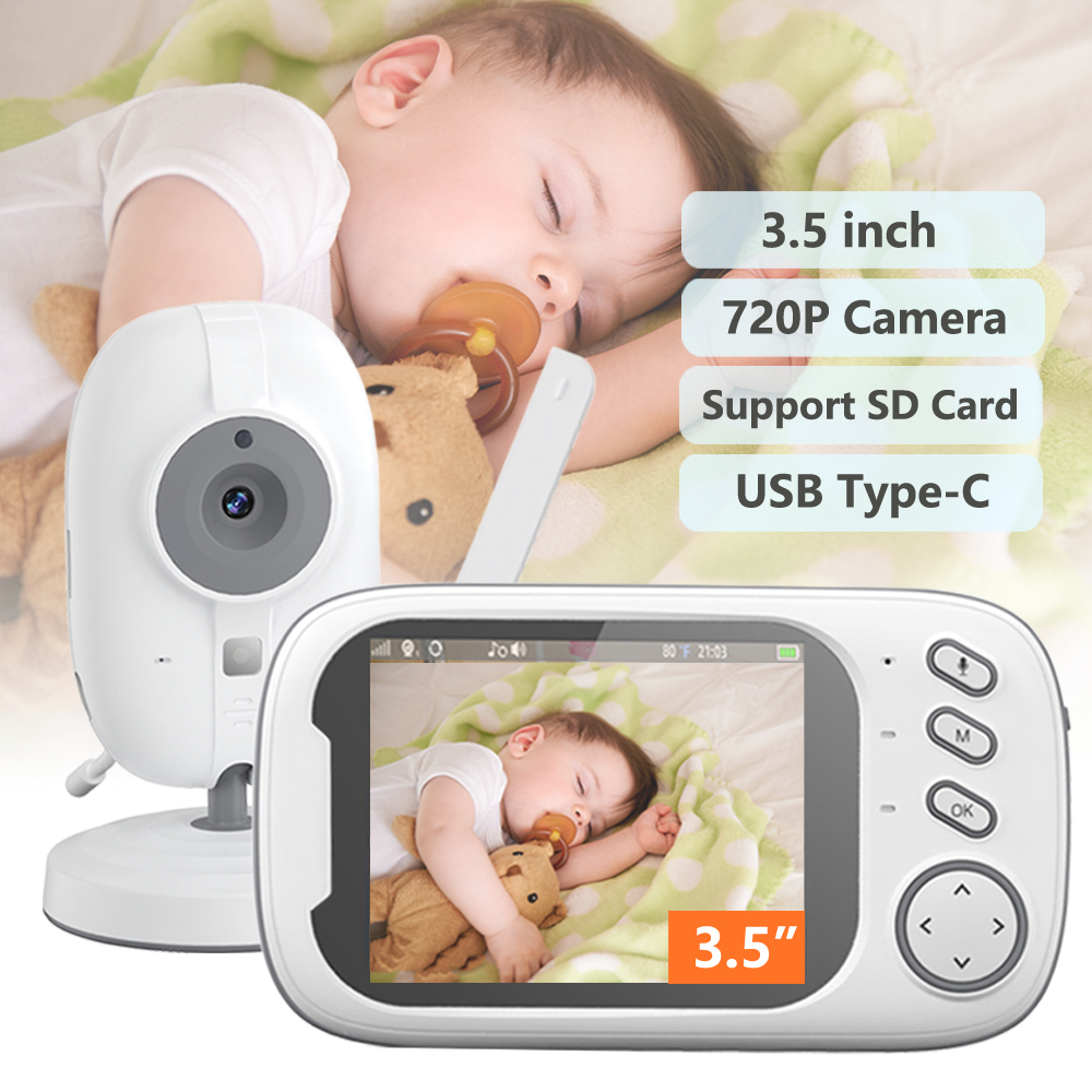 Vídeo Monitor Baby Com LCD De 3,5 Polegadas Long Standby 2.4G Sem Fio 2 Way Audio Talk Night Vision Câmera Gravável De Segurança Babysitter Melhor Que VB603