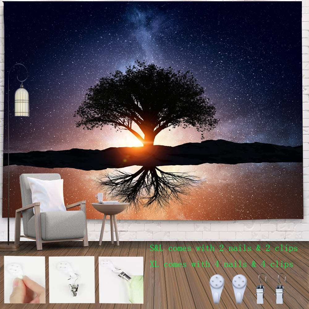 Decoração de quarto Estética Tapeçaria interessante Linda céu estrelado Decoração de paisagem Tapeçaria Decoração de cas