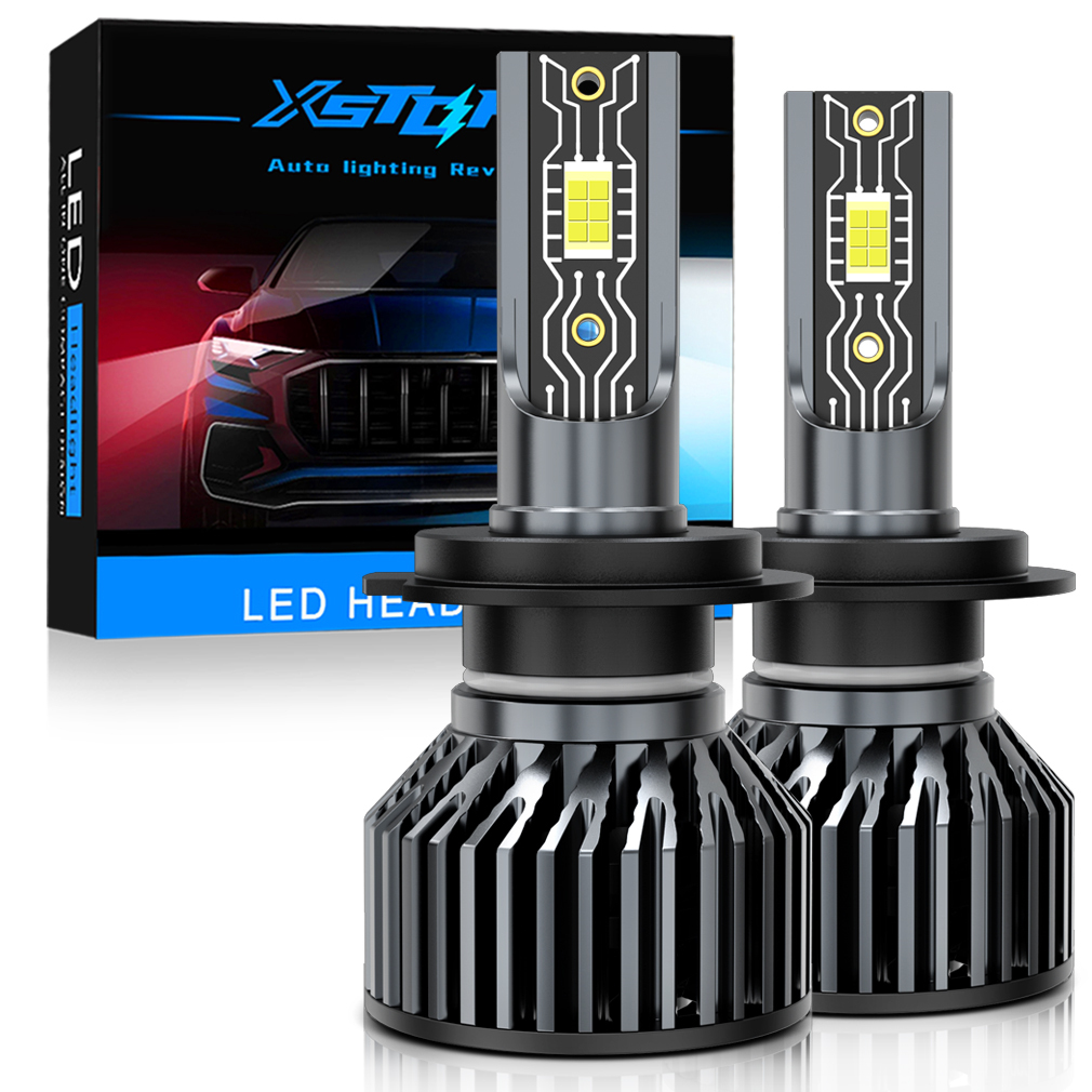 Xs XSTORM 2pcs 22000LM Farol LED H1 H4 H7 H11 9005 9006 9008 H13 De Nevoeiro 6500k Branco 12v super Brilhante