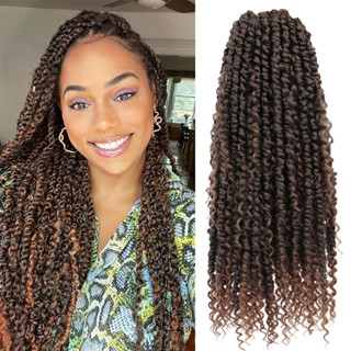 18 Polegadas 38 Grams/Pack Boho Passion Twist Crochet Cabelos Pré-Twisted Ombre Colors Tranças looped Extenshions Para Mulheres