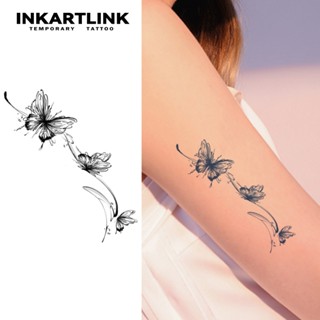 Adesivos Temporários De Tatuagem Borboleta De Tinta , Mágica De Longa Duração À Prova D