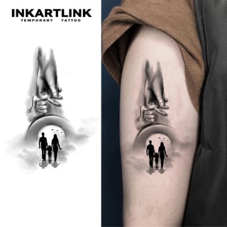 Feliz Tatuagem Temporária Familiar Adesivos , Mágica De Longa Duração À Prova D