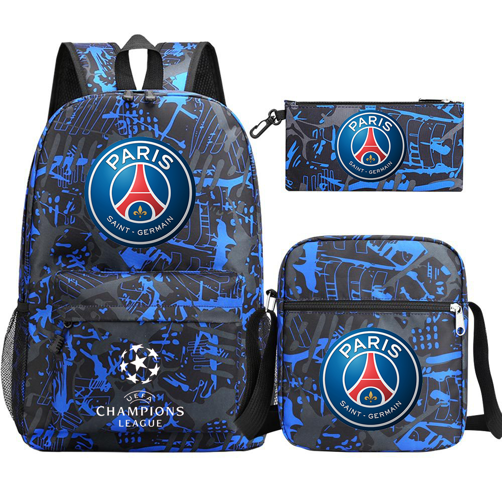 Mochila esportivaestudantes futebol Mochila esportiva 3 peças Campeonato Paris messi neymar Royal ronaldo Zipper