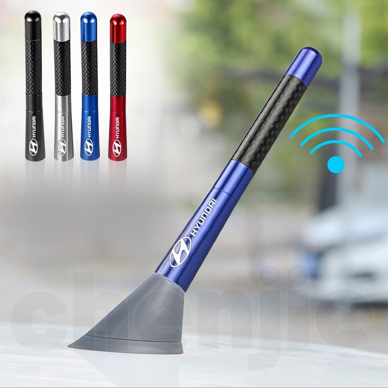 [Promo] Para Hyundai 1 Pcs Universal Antena De Carro Antena Para Fibra De Carbono Telhado Sinal Melhorado FM/AM