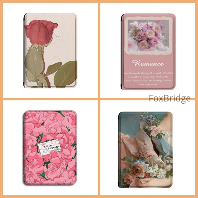 Elegante Estojo De Flores Kindle Case 2022 Todos Os Novos 11o 2021 Paperwhite 5 (11o)/4 (10o)/3/2/1 Capa Inteligente 2019 10o E-readers Concha Protetora Total