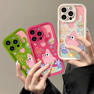 Capa De TPU Macia Antiimpacto Estampa De Desenho Animado Patrick Estrela Para iPhone 13 11 12 14 15 Pro Max XR 7Plus 8Plus 7 8 SE X XS 11promax 13promax 14ProMax 12Pro Proteção De Lente