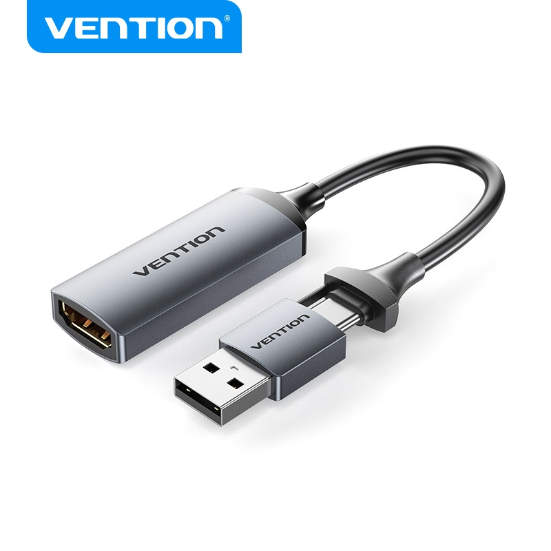 Vention Placa De Captura De Vídeo Type C USB Caixa De Gravação 1080P 60HZ HD Para Filmadora De DVD PS4 A