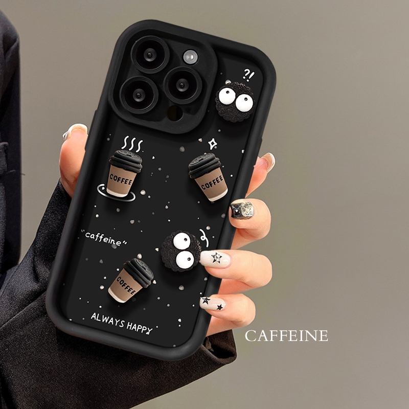 Para Samsung S25 S20 S21 S23 S24 FE S22 S26 Plus Ultra A35 A37 A36 A53 A34 A73 A30S Café Dos Desenhos Animados Capa De T