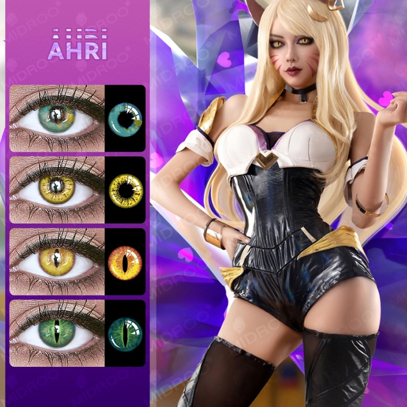 UYAAI 2 Pçs/Par Lentes De Contato De 14,5mm League Of Legends Para Uso De Olhos/Maquiagem