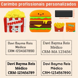 Carimbo De Desenho Animado-Personalizado Com Seus Dados Profissionais Professor De Praticante Geral E Selos Específicos em Oferta na Shopee