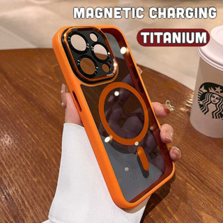 Nova Capa De Lente Magnética Para iPhone 12 13 14 15 Pro Max Com Protetor De Câmera Traseira Transparente Mate