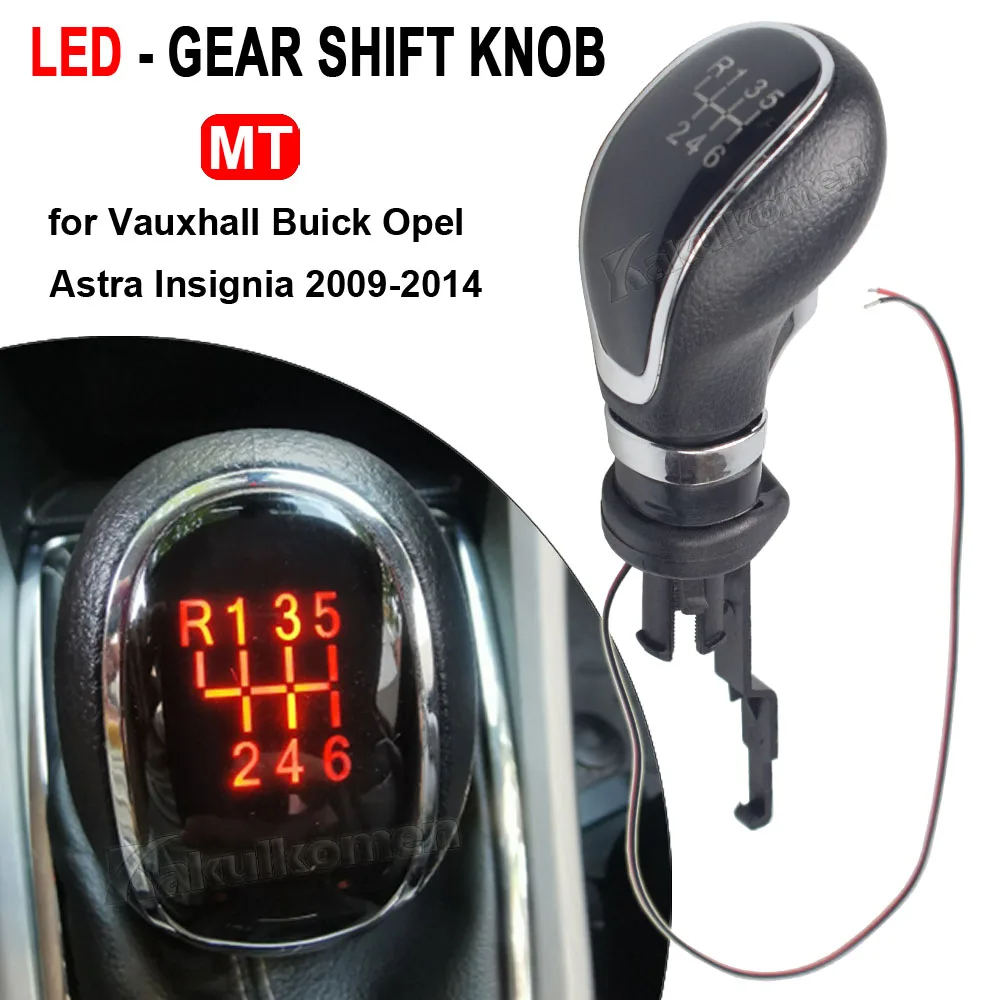 Botão De Mudança De LED De 5 Velocidades E 6 Para Carro , Manual , Alça De Cabeça Vauxhall/Buick/Opel/Astra Insignia 200