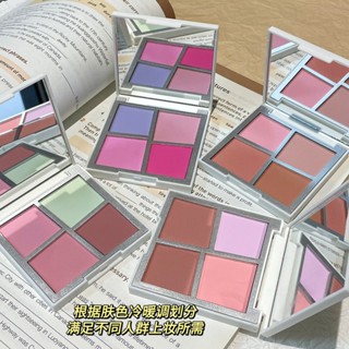Herorange Colorful Four-Color Blush Box Blush Box Macio Confortável à prova d