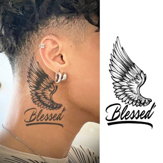 Estilo de hip-hop de rua europeu e americano letras divertidas Graffiti de personalidade Cobra de duas cabeças escuro e frio anel de braço masculino impermeável de longo prazo Tatuagem falsa [JK Tattoo]