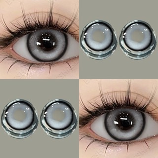 Lente De Contato Anual De Cor Marrom/Cinza Azul 1Pair 14,5mm