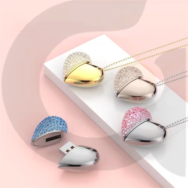 Unidade Flash De Alta Velocidade USB 2.0 De Ligas De Zinco Estilo Coração 1GB 2GB 4GB 8GB 16GB 32GB 64GB 128GB 2TB Pen Drive Stick