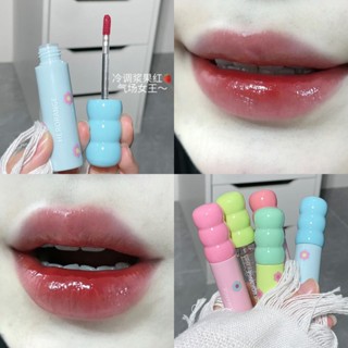 Herorange Cartoon Color Series Mirror Lip Gloss Série Herorange Copo Antiaderente Brilho Labial Antiaderente de Longa Duração Batom Antiaderente 5 Cores Brilho Labial Misto