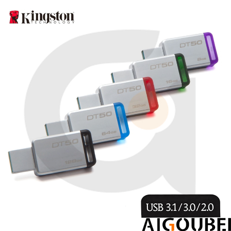 Kingston DT50 Unidade flash De metal mini Memória stick Desenho Animado plug and play USB 2.0 8GB 16GB 32GB 64GB 128GB A