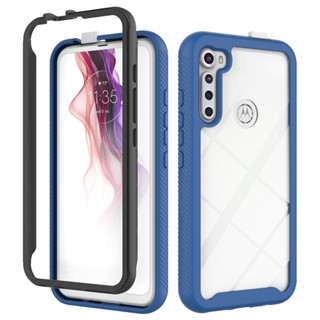Para Motorola One Fusion Plus Full Body Clear Transparent Bumper Transparente À Prova De Choque Capa Da Caixa Do Telefone