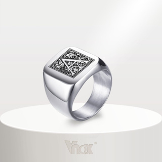 Vnox Carta Personalizada Anéis Vintage Punk Black Rock Para Homens Presente De Jóias De Festa anel masculino com em Oferta na Shopee