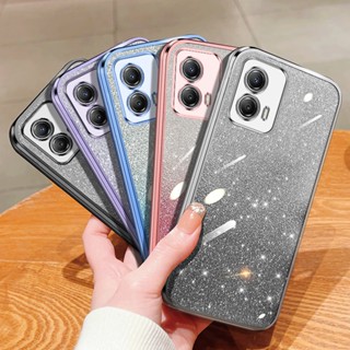 Capinha Motorola Moto G53 G73 G23 G84 G54 Transparente Espumante Silicone Macio De Alta Qualidade Capa Traseira De Luxo