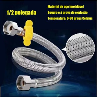 Tubulação de água de aço inoxidável de 1/2 polegadas à prova de explosão e alta temperatura, adequada para cozinhas, banheiros, torneiras e aquecedores de água