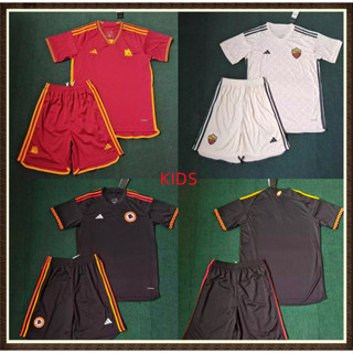 23/24 Roma Casa Das Crianças E Fora 2 Camisetas 16-28