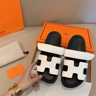 Sandálias De Fundo Espesso T-H Mulher Moda Uma Palavra Velcro Casual Chinelos Macio