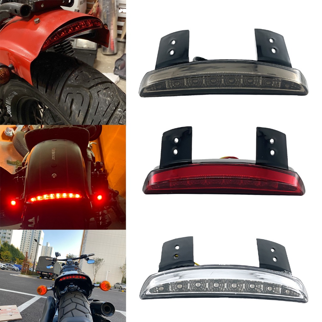 Fender Luz Traseira Do Pára-Lamas Da Motocicleta Vermelha De Freio LED Para Harley Sportster XL 883 1200 Cafe Racer