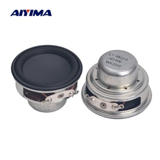 AIYIMA 2 Pcs 1,5 Polegadas 4 Ohms 8W Alto-Falantes Borda De Borracha Redonda Faixa Completa Falante Bluetooth À Prova D