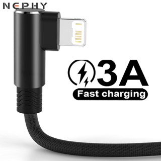 Cabo USB De 90 Graus Para iPhone 13 12 11 Pro Max 5 6 s 7 8 Plus Apple iPad iOS Relâmpago Fio Do Carregador De Dados De Carga Rápida