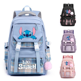 Stitch mochila escolar de grande capacidade para meninos e meninas/Bolsa para computador impermeável