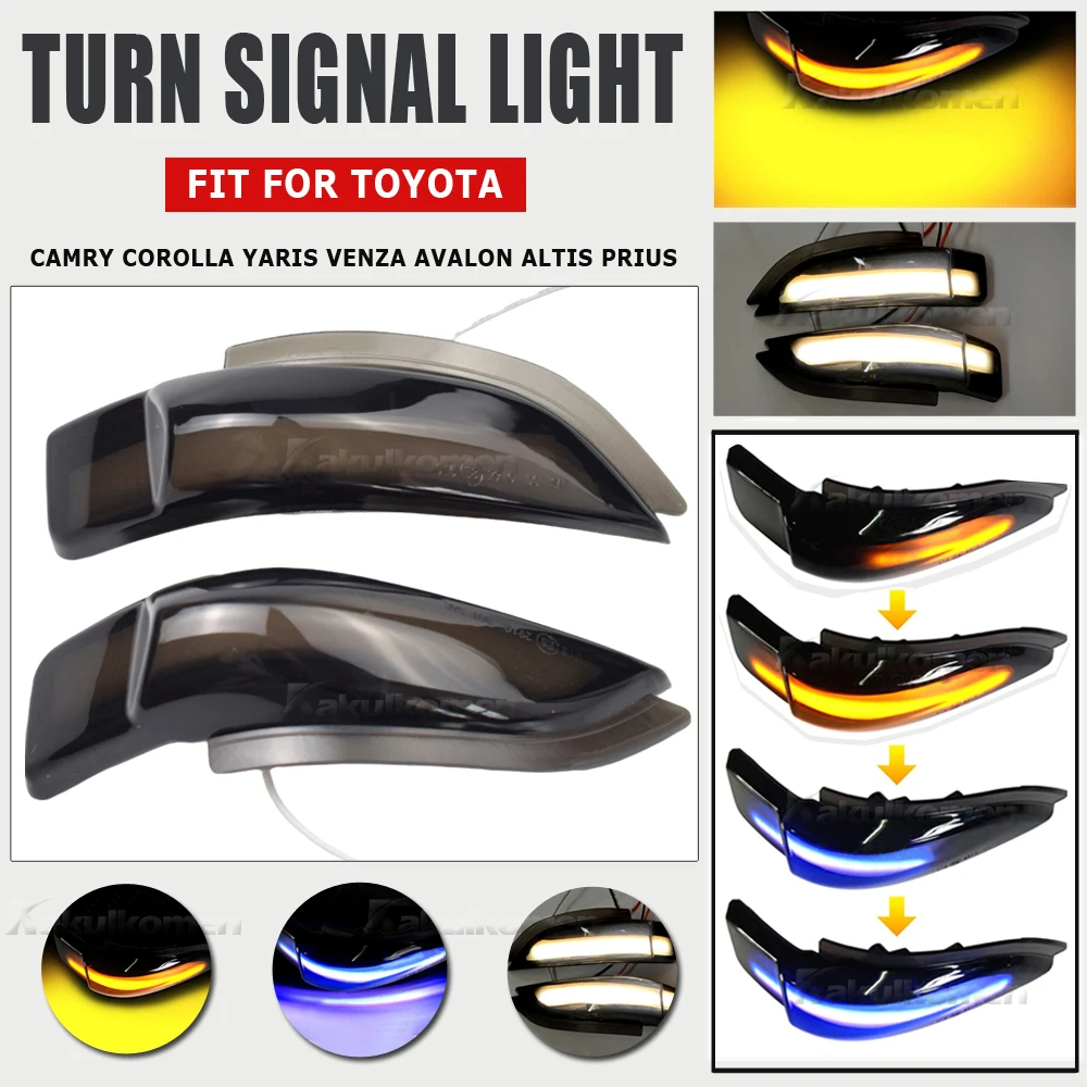 Sinal de Volta Dinâmico Led Adequado para Toyota AQUA COROLLA AXIO FieldER AURIS ALLION PRIUS C VITZ Indicador de Espelho retrovisor