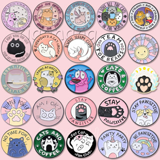 Pin Pins De Esmalte De Pata De Gato Broches De Animais Gatinho Gat