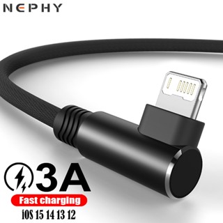Cabo Longo De 1m 2m 3m 90 Graus USB Para De Carga Rápida De Raios Apple iPhone Fio De Carregador De Dados 1 2 3 Metros