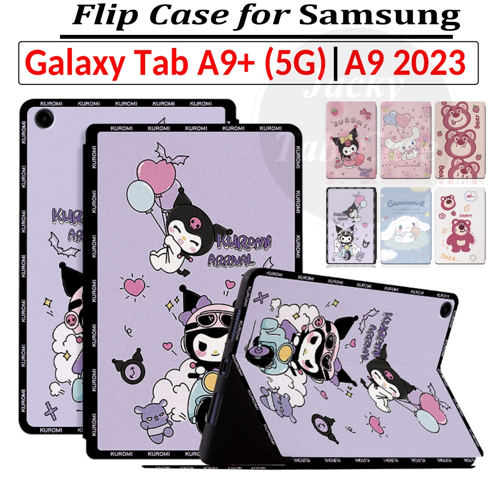 Para SAMSUNG Galaxy Tab A9+ 5G SM-X216B SM-X210 SM-X215 TabA9 Plus 11.0 " Tab A9 8.7 " 2023 SM-X110 SM-X115 Todas As Novas Capas De Desenho Animado De Alta Qualidade Em Couro PU Flip Stand Cover