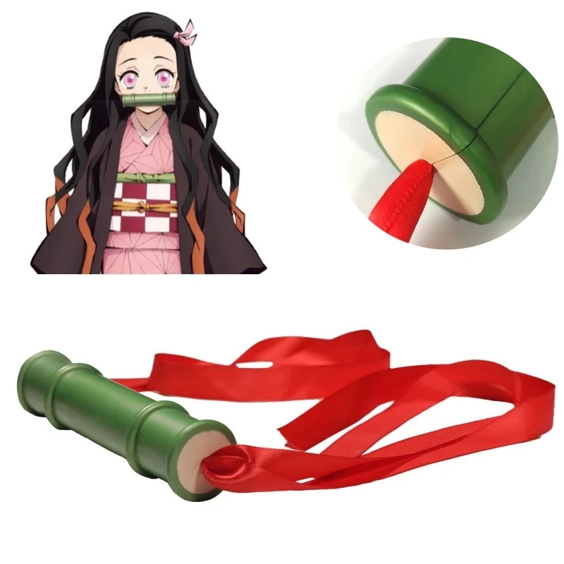 Figura Kimetsu No Yaiba Kamado Nezuko Bastão De Vedação Cosplay Adereços De Bambu Para O Halloween