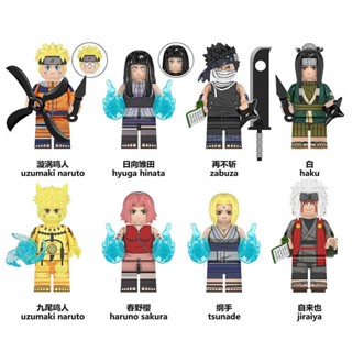 Bloco de Construção Minifigure Série Naruto Konoha Village Jiraiya Tsunade Naruto Naruto Naruto Hinada Sakura Modelo Brinquedos Montados Infantis