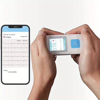 Dispositivo Monitor EKG De Freqüência Cardíaca Pessoal Com Tela LCD E Armazenamento ECG Portátil Compatível Smartphone Resultados Instantâneos Em 30 Segundos em Oferta na Shopee