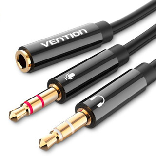 vention Audio Adaptador De Fone De Ouvido Divisor Cabo Auxiliar De 3,5 Mm 1 Fêmea Para 2 Microfones Macho Em Y PC