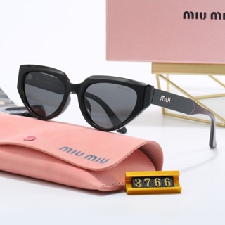 ( Com caixa) Óculos de sol femininos da MiuMiu, óculos de sol multifuncionais para viagens de férias com proteção UV e essenciais para a praia# 3766