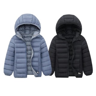 Kids Boy Casaco Leve Para Menino Casacos De Inverno De Outono Quente Menina Roupa Exterior Com Capuz Adolescente De Algodão Estudantes 6-14 Anos