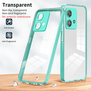 2 Em 1 Geleia Caixa Protetora Transparente Para Telefone Motorola MOTO E13 E22 E22i E32 EDGE 40 NEO Pro G14 G84 G53 G73 Capa Macia À Prova De Choque TPU