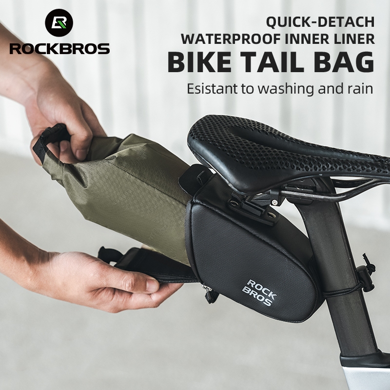Saco De Bicicleta ROCKBROS À Prova D'água Com Sela Traseira Expansível Equipamento De Estrada Mtb 1.3L em Oferta na Shopee