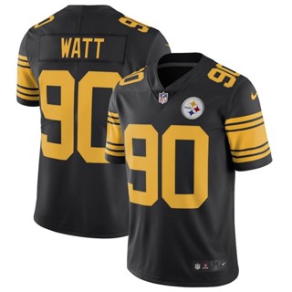 Camisa Masculina 2022NFL Pittsburgh Steelers Regata T.J. Watt Preto Limitada Camisa de Futebol Americano Jersey