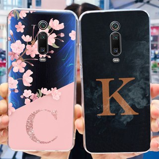 Para Xiaomi Mi 9T Pro Capa Transparente Cartas Fofas Flores De Silicone Macia Mi9T