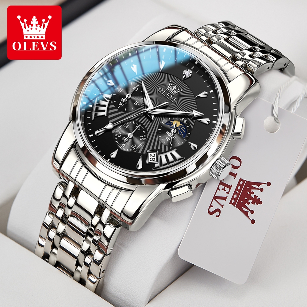 Detalhes do OLEVS 2892 relogio masculino relógios masculinos a prova d água original luxo Acero inoxidable com caixa