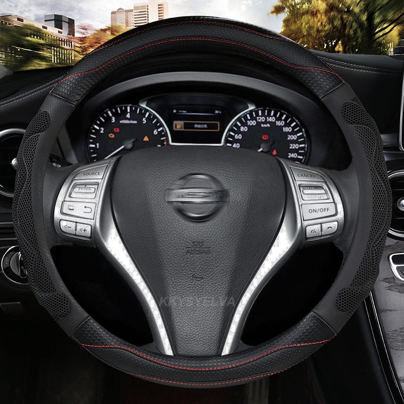 Capa De Couro Para Volante De Carro , Nissan Teana Altima 2013-2016 X-Trail QASHQAI Rogue 2014 Sentra Tiida , Acessórios