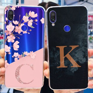 Capa Para Xiaomi Redmi Note 7/Pro Casing Fashion Letters De Silicone Transparente Note7 7S