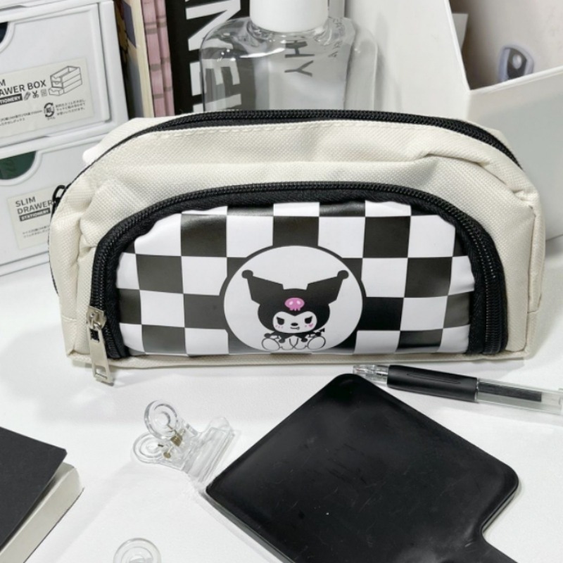 Ins High Beauty Kuromi Saco De Lápis Student Laurel Dog Melodi Caixa De Papelaria De Grande Capacidade em Oferta na Shopee